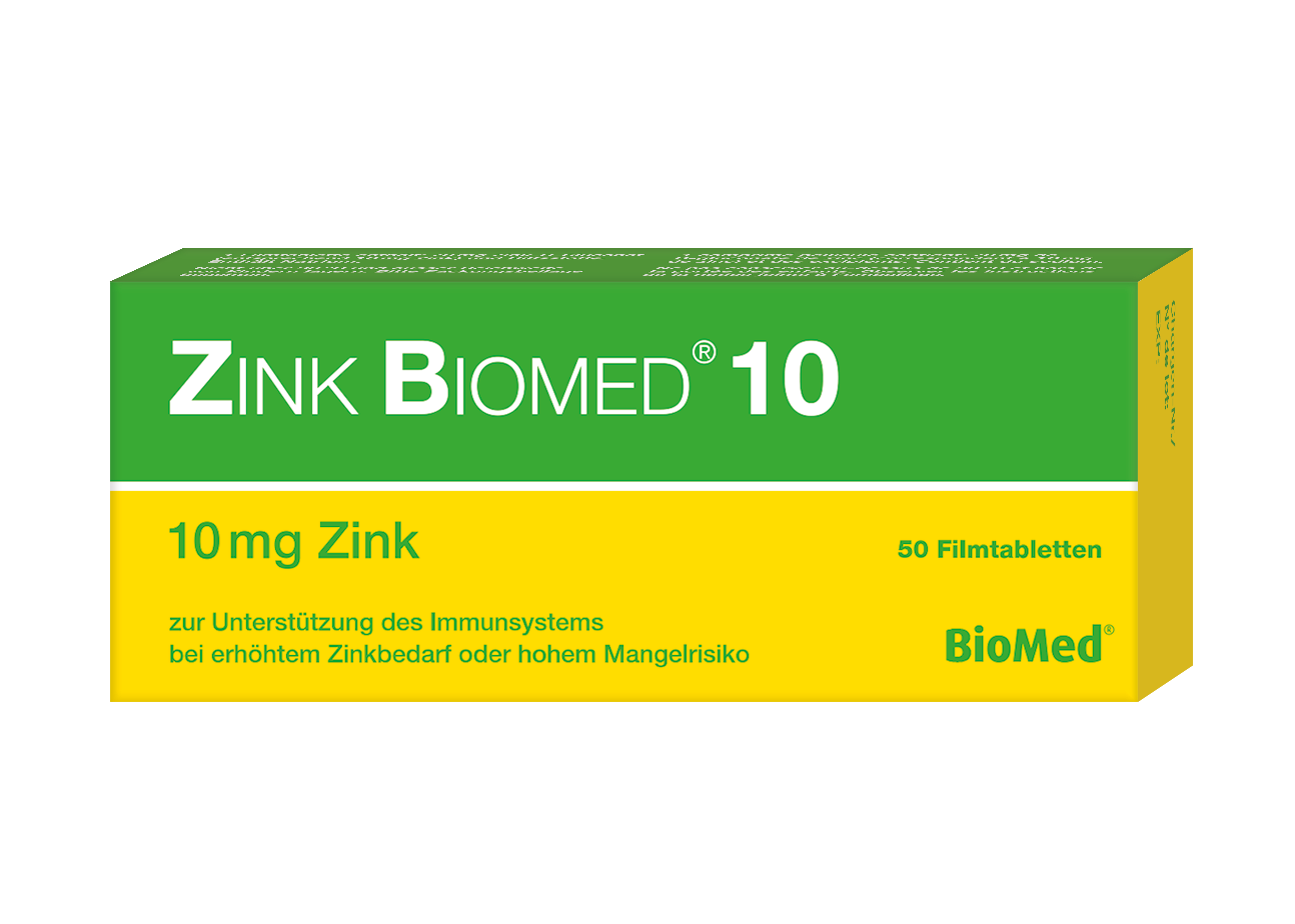 Abbildung des Arzneimittels Zink Biomed 10